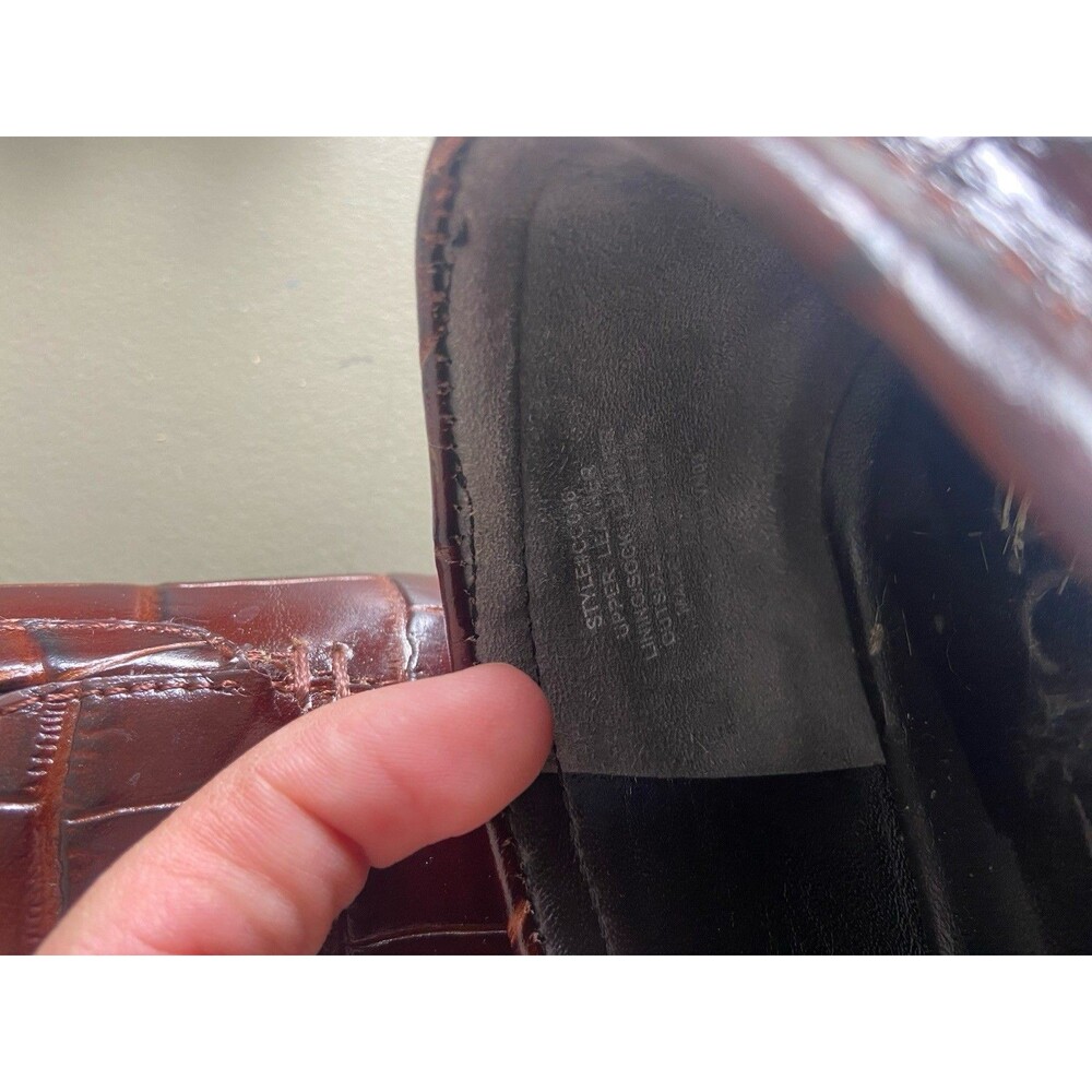 J. Crew || Maison Loafers In Croc-embossed Italian Leather Brown - Picture 7 of 12